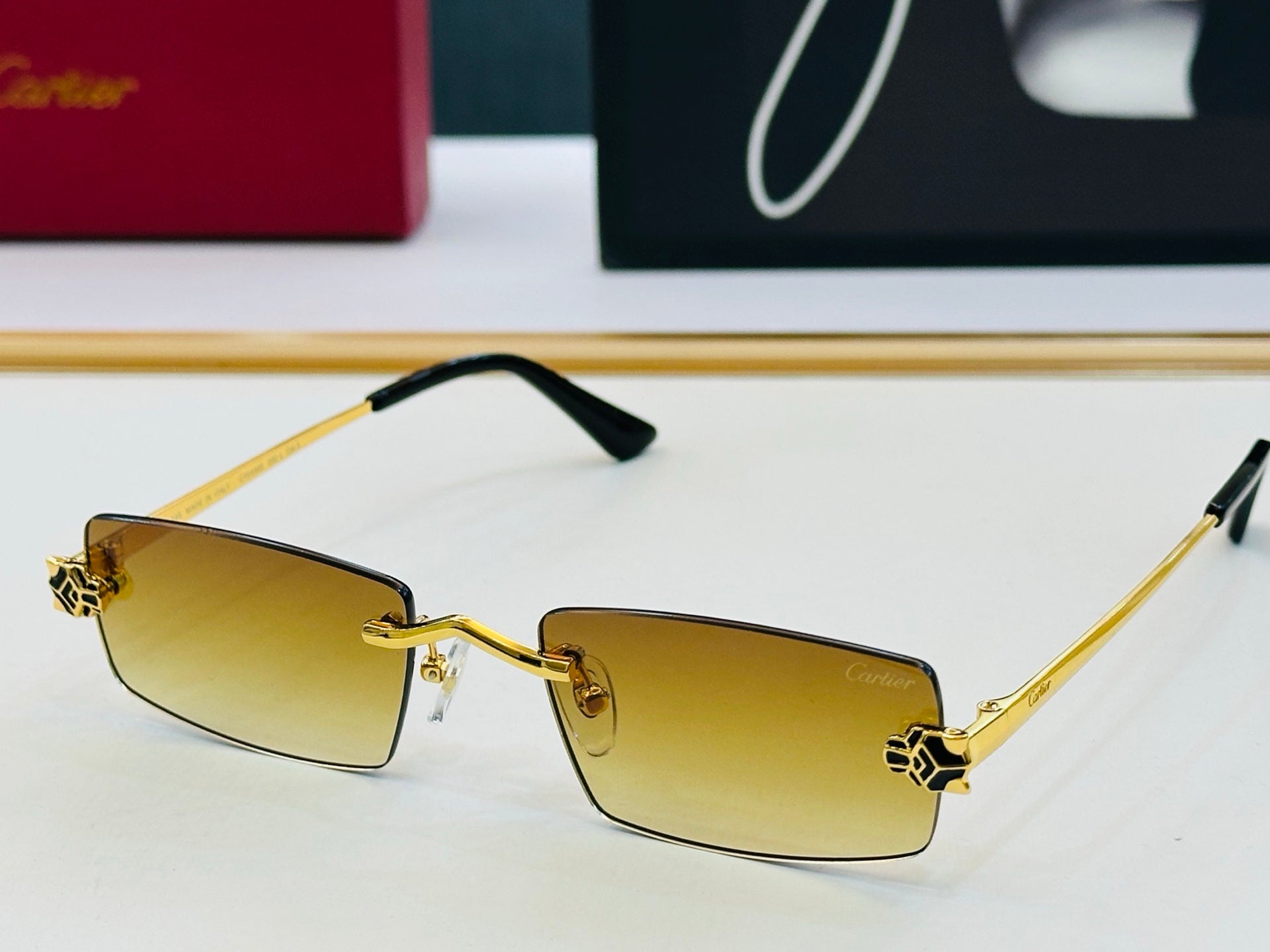 Cartier CT0598S Fashion Blue Lens Sunglasses for Men & Women - detail image 5