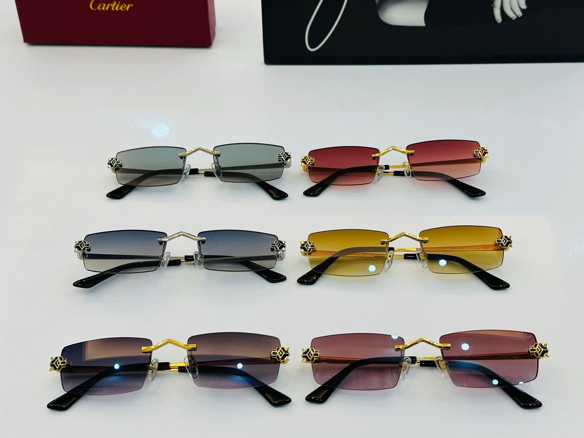 Cartier CT0598S Fashion Blue Lens Sunglasses for Men & Women - detail image 9