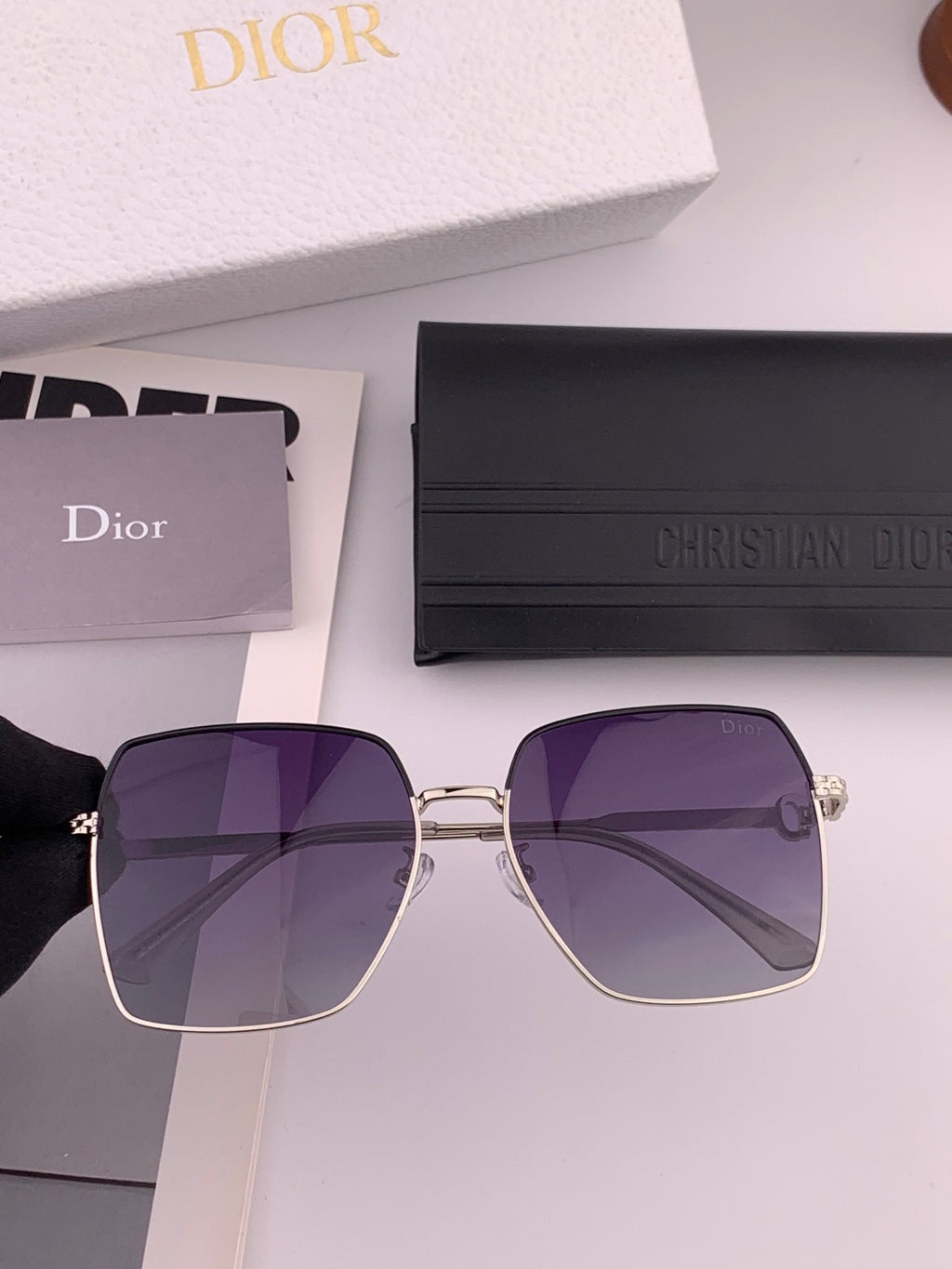 Dior D6310 Polarized Square Red Lens Sunglasses for Men & Women - 867133 - detail image 3