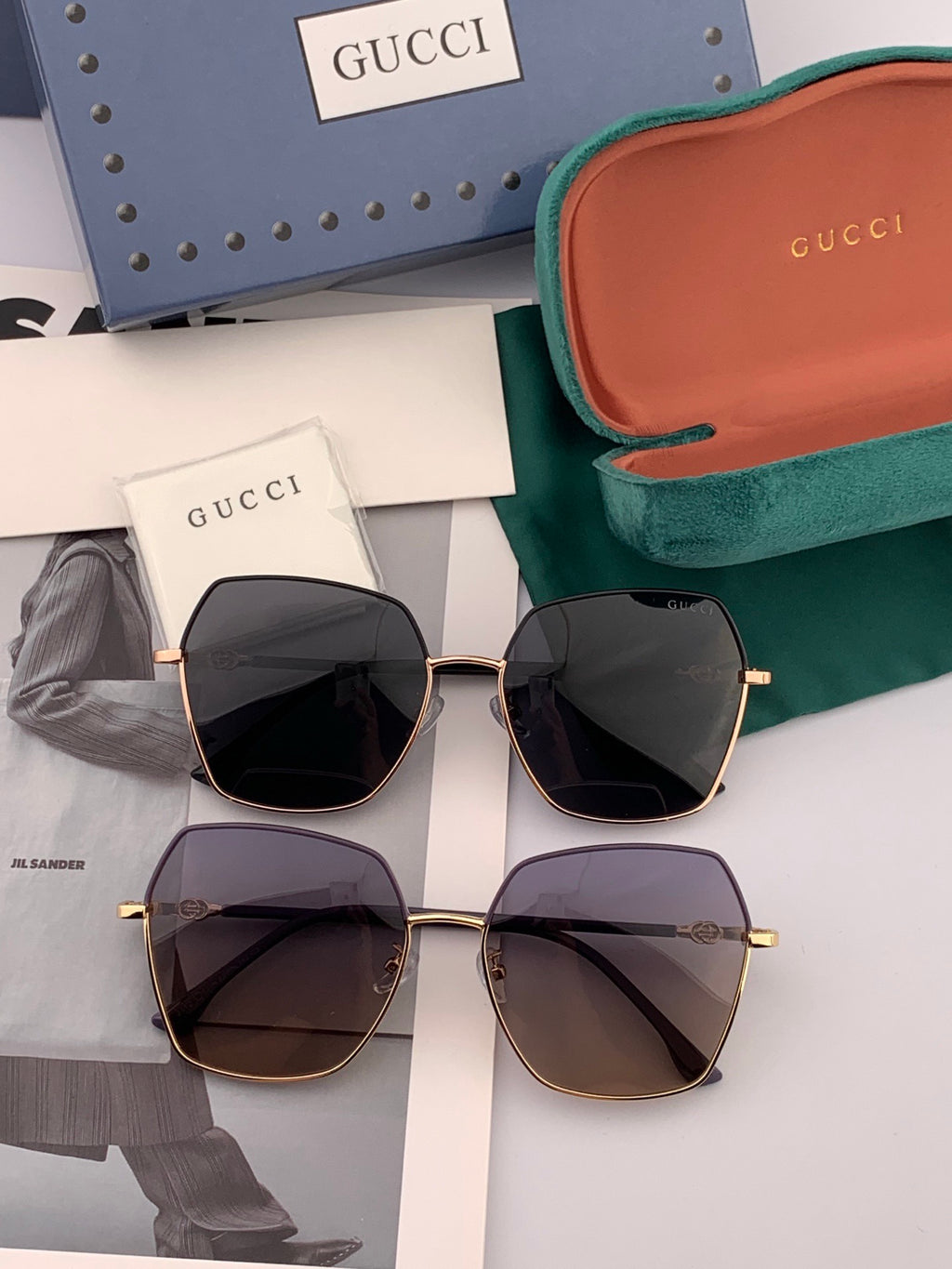 Dior D6310 Polarized Square Brown Lens Sunglasses for Men & Women - detail image 7