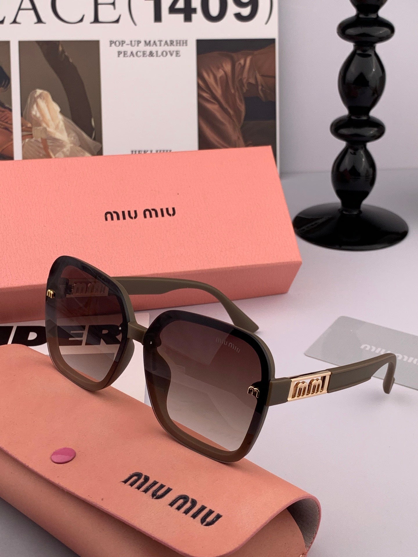 Miu Miu M4304 Fashion Gold Lens Sunglasses for Men & Women - 867227 - detail image 4