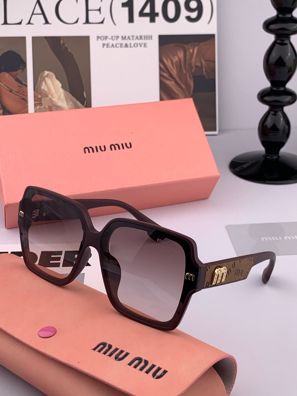 Miu Miu M9304 Fashion Pink Lens Sunglasses for Men & Women - 867228 - detail image 4