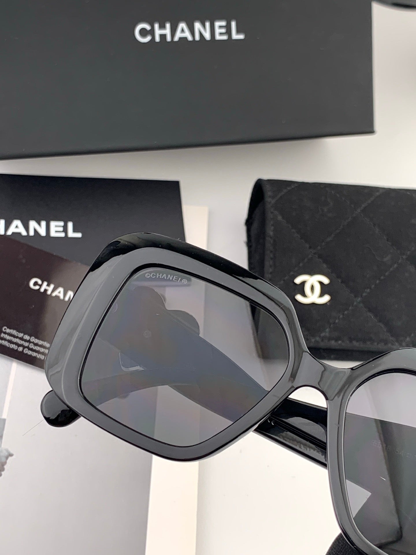 Chanel CH8551 Fashion Blue Lens Sunglasses for Men & Women - detail image 5