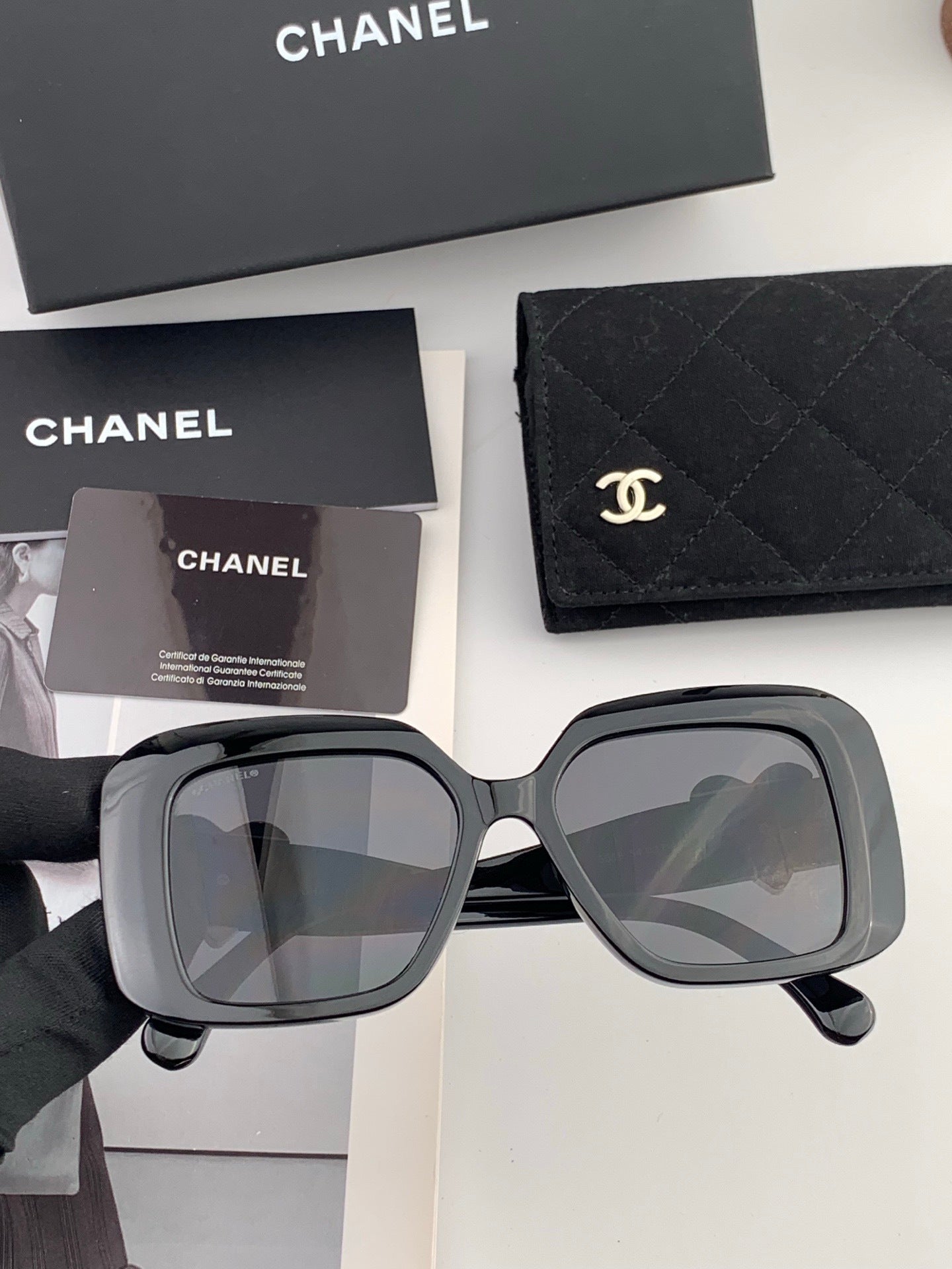 Chanel CH8551 Fashion Blue Lens Sunglasses for Men & Women