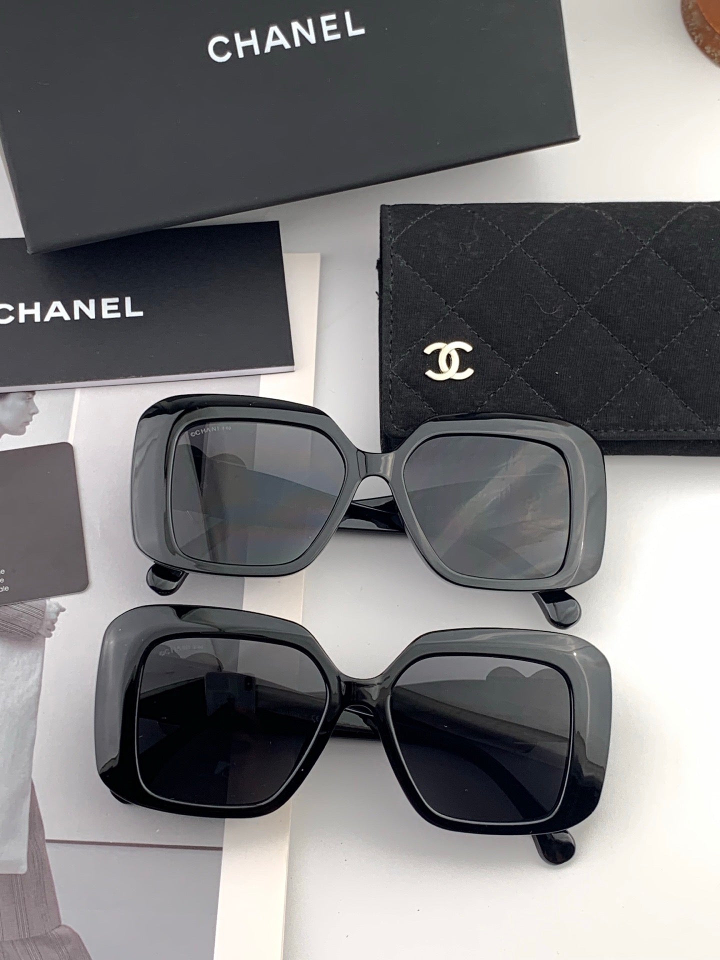 Chanel CH8551 Fashion Blue Lens Sunglasses for Men & Women - detail image 7