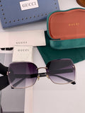 Gucci G0421 Metal Fashion Black Lens Sunglasses for Men & Women