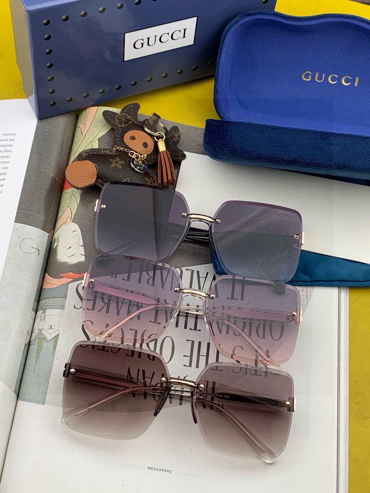 Gucci CH0421 Metal Fashion Gray Lens Sunglasses for Men & Women - detail image 2