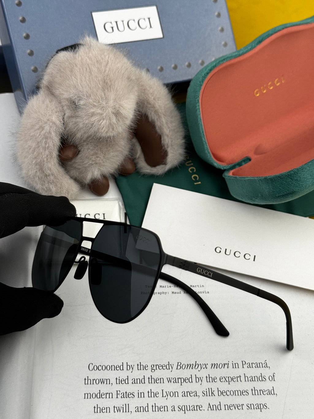 Gucci G2380 Polarized Aviator Gold Lens Sunglasses for Men - 866953 - detail image 6