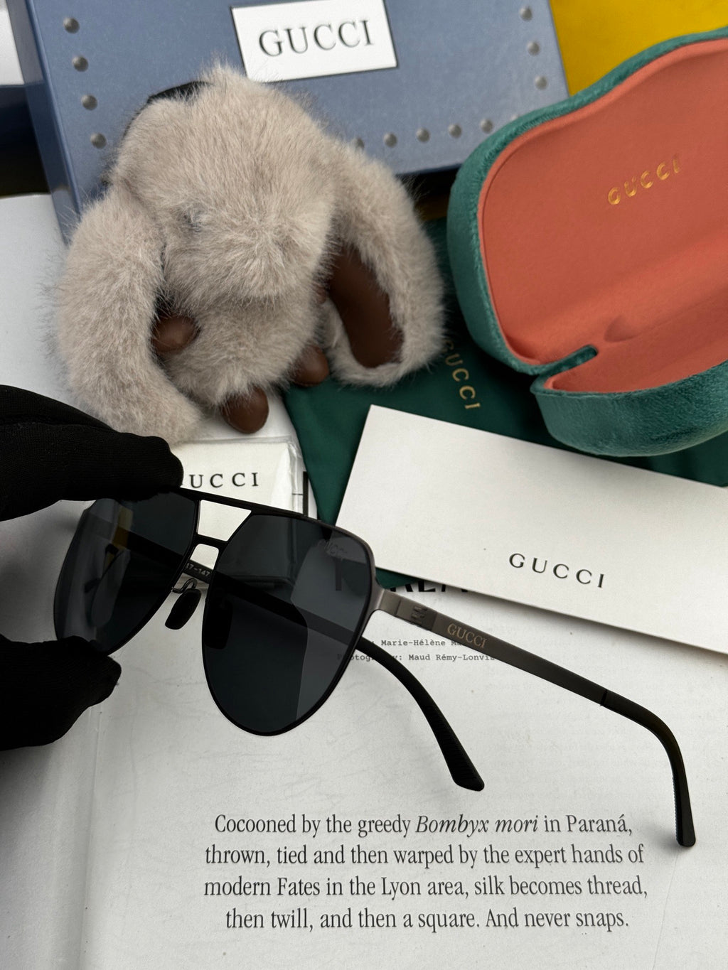 Gucci G2380 Polarized Aviator Gold Lens Sunglasses for Men - 866953 - detail image 4
