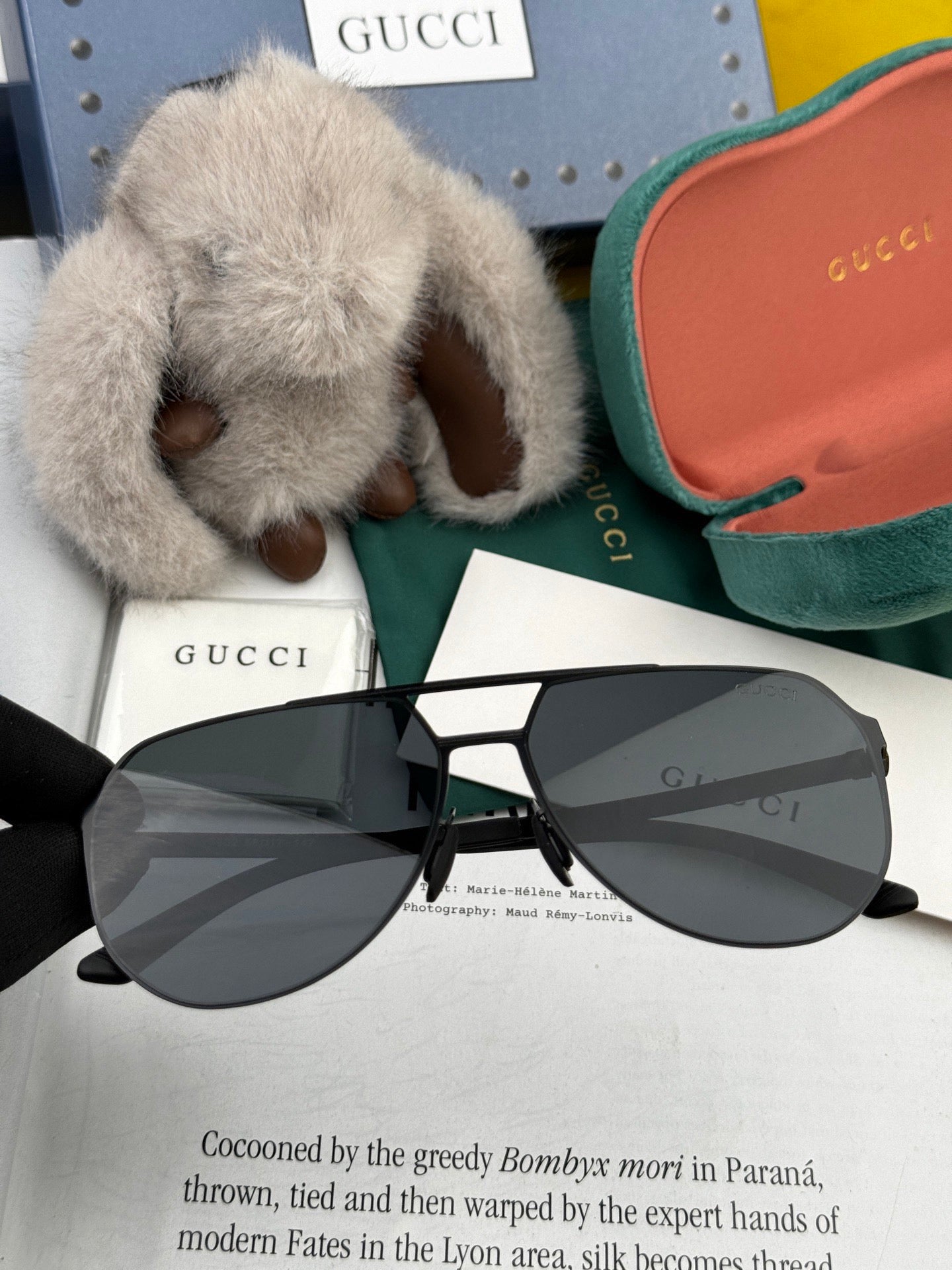 Gucci G2380 Polarized Aviator Gold Lens Sunglasses for Men - 866953 - detail image 3