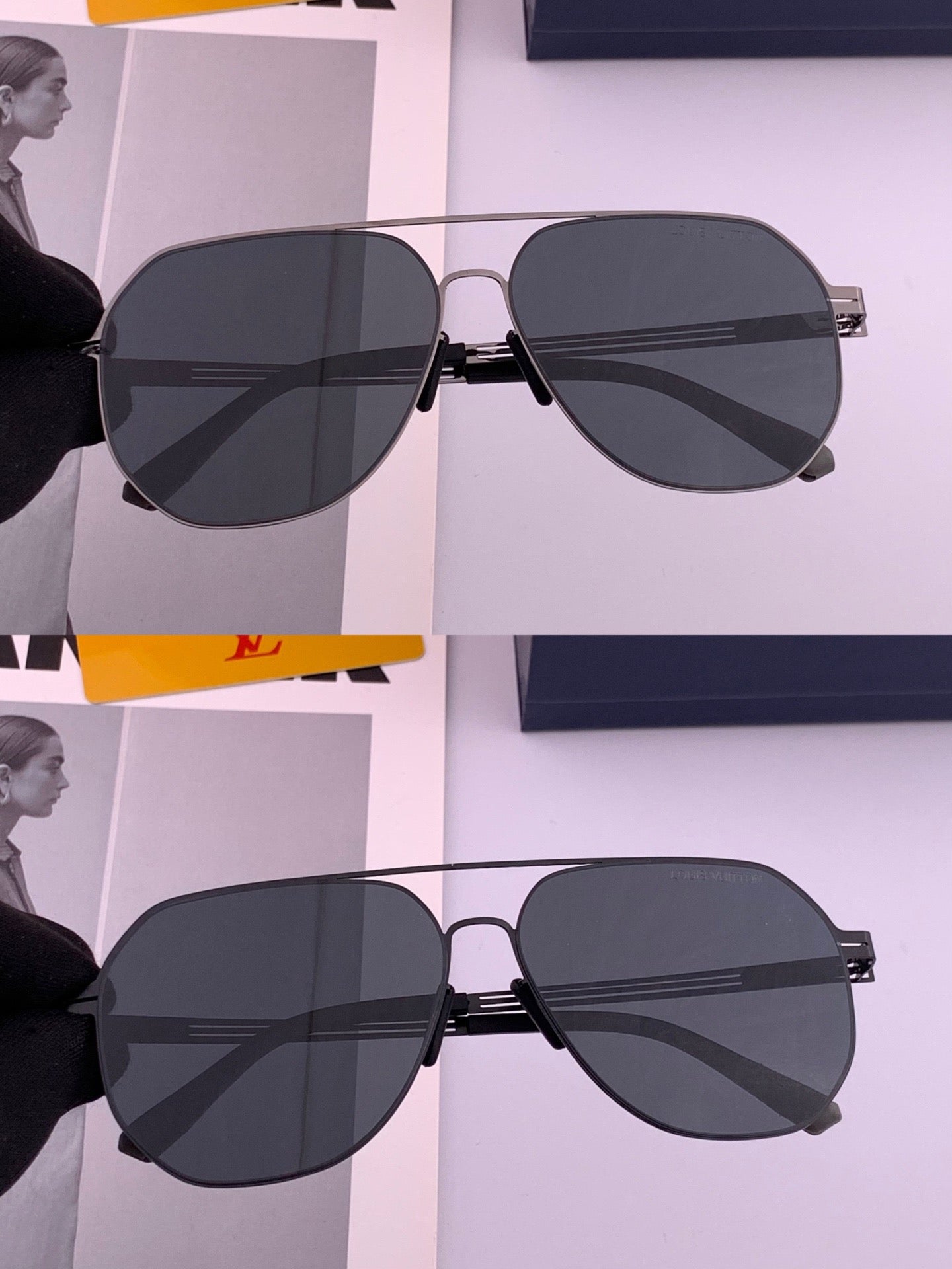 Louis Vuitton L08904 Fashion Black Lens Sunglasses for Men & Women - 866908 - detail image 5