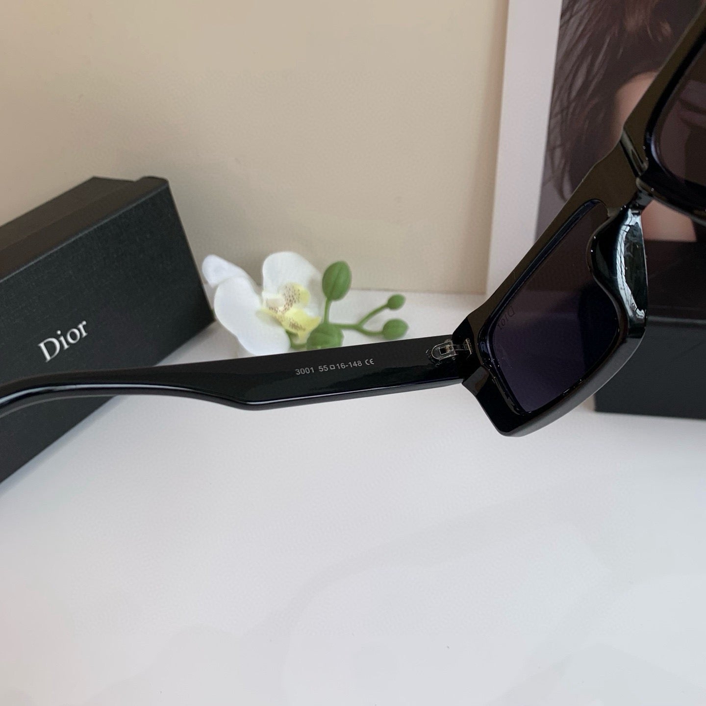 Dior Square Black Lens Sunglasses for Men & Women - 431845