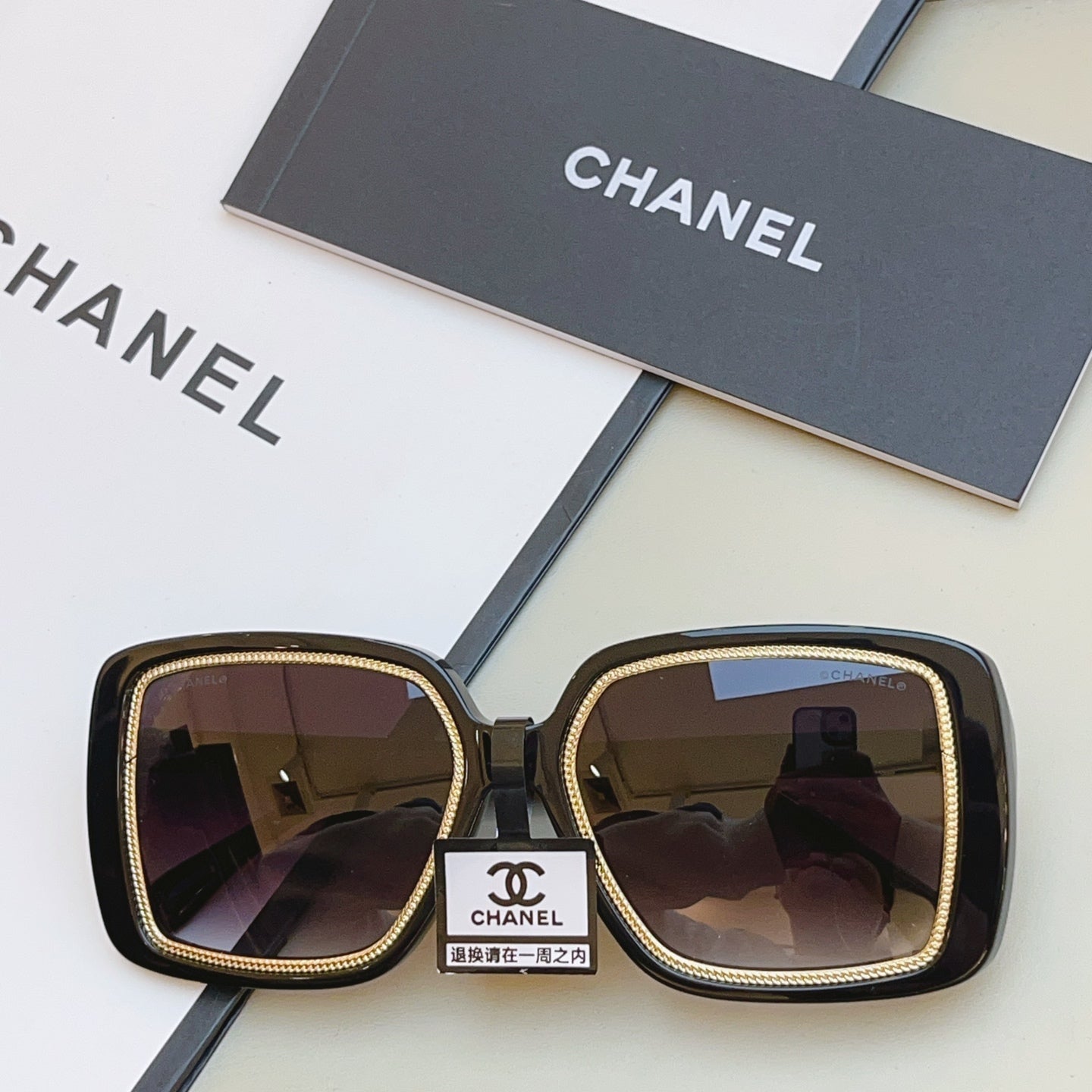 Chanel 71709A Fashion Black Lens Sunglasses for Men & Women