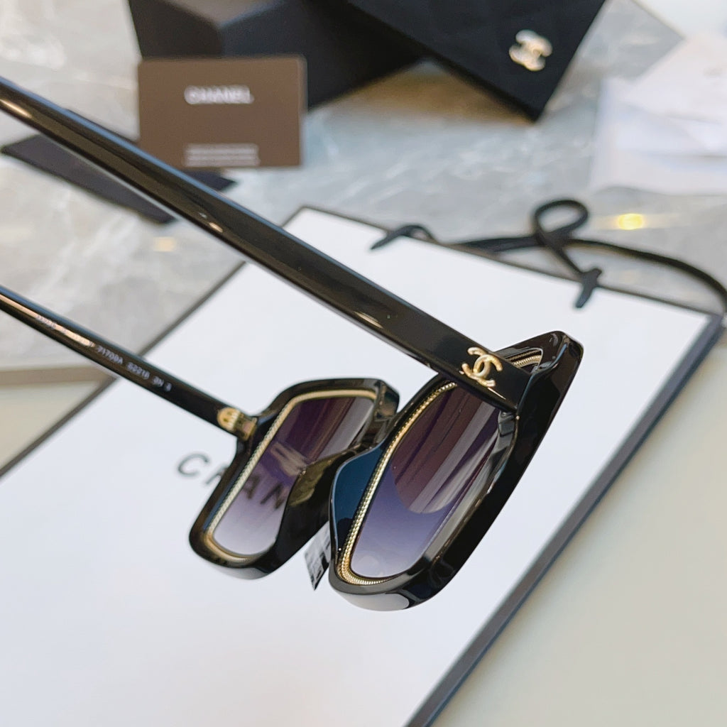 Chanel 71709A Fashion Black Lens Sunglasses for Men & Women - detail image 5