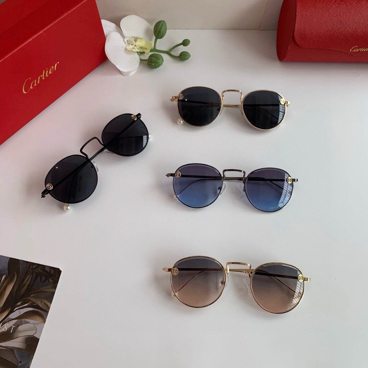 Cartier Round Silver Lens Sunglasses for Men & Women - 358571 - detail image 4
