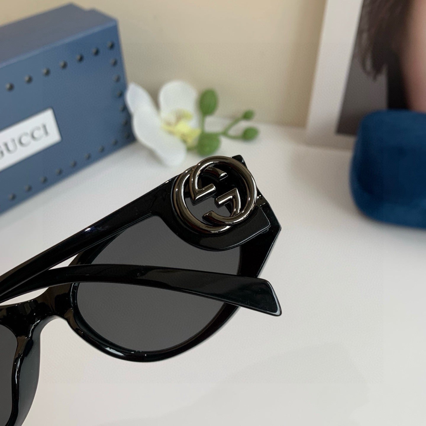 Gucci Square Black Lens Sunglasses for Men & Women - 997528