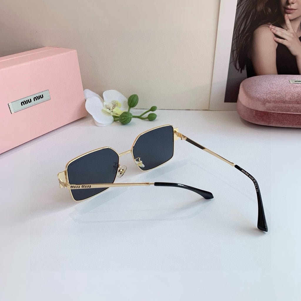 Miu Miu Metal Square Blue Lens Sunglasses for Men & Women - 449778 - detail image 4