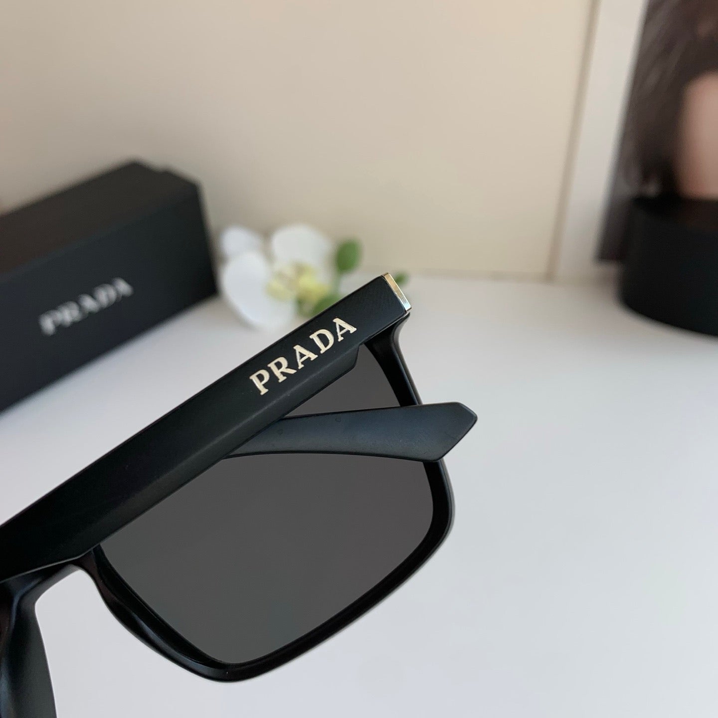 Prada Square Black Lens Sunglasses for Men & Women - 934928