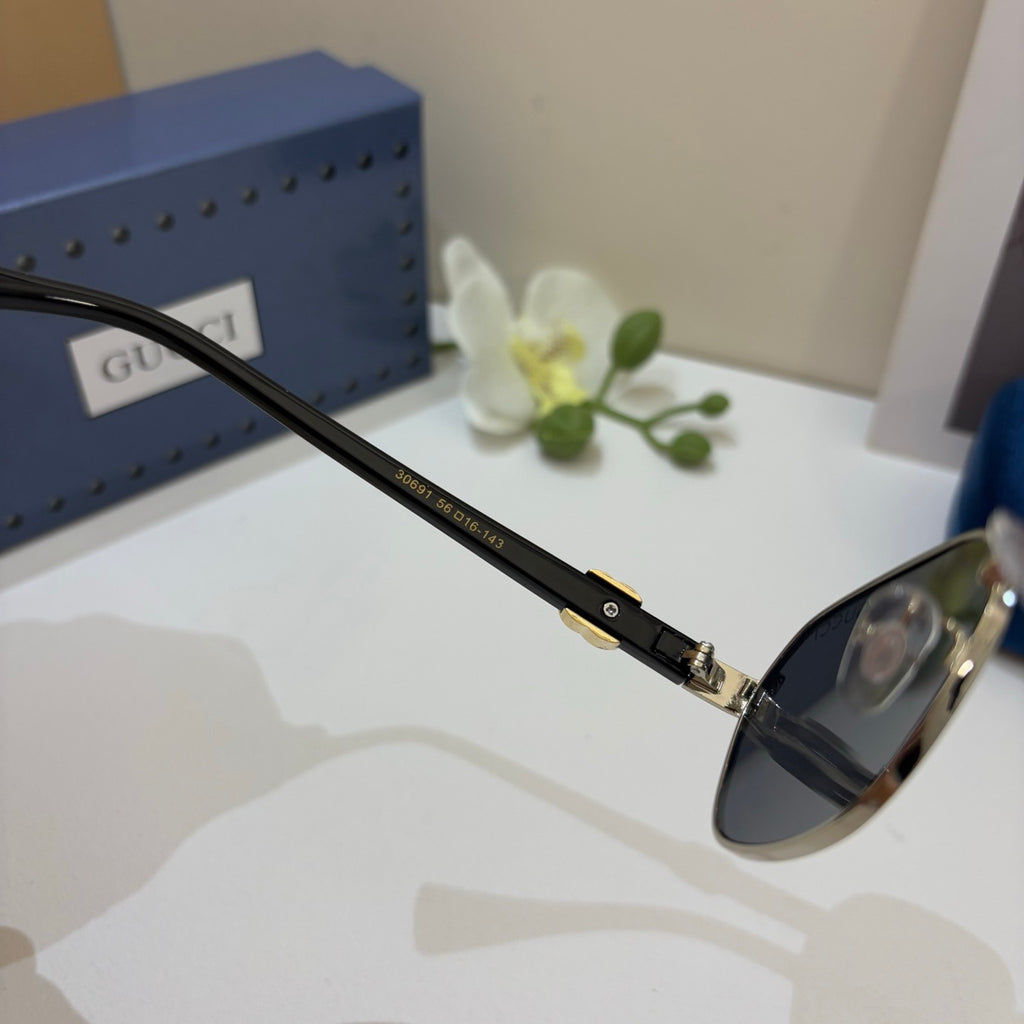 Gucci Polarized Square Silver Lens Sunglasses for Men & Women - 934056 - detail image 3