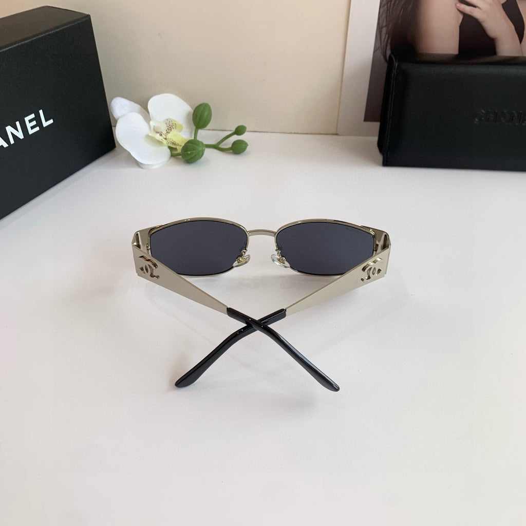 Chanel Metal Square Silver Lens Sunglasses for Men & Women - 357989 - detail image 3