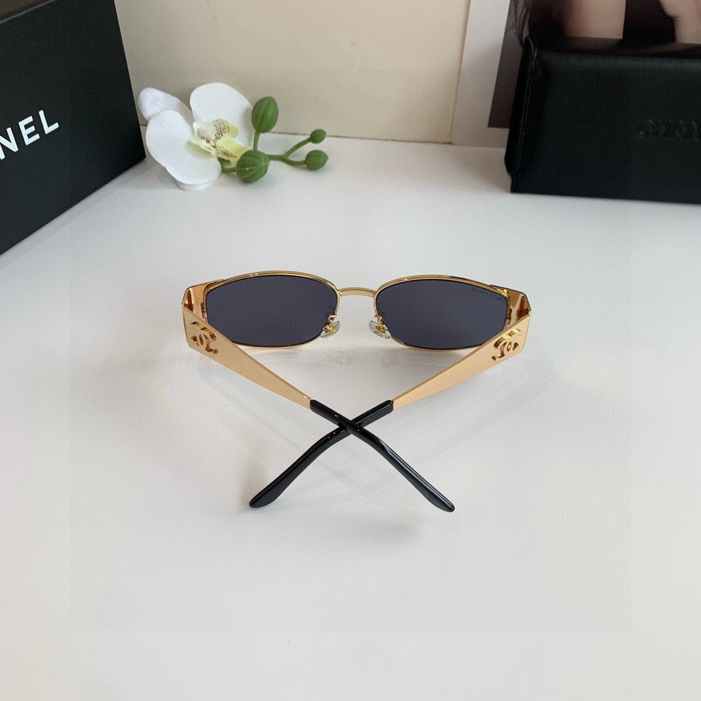 Chanel Metal Square Silver Lens Sunglasses for Men & Women - 934426