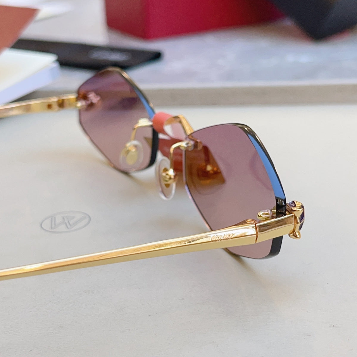 Cartier CT0433S Fashion Red Lens Sunglasses for Men & Women - 415937 - detail image 7