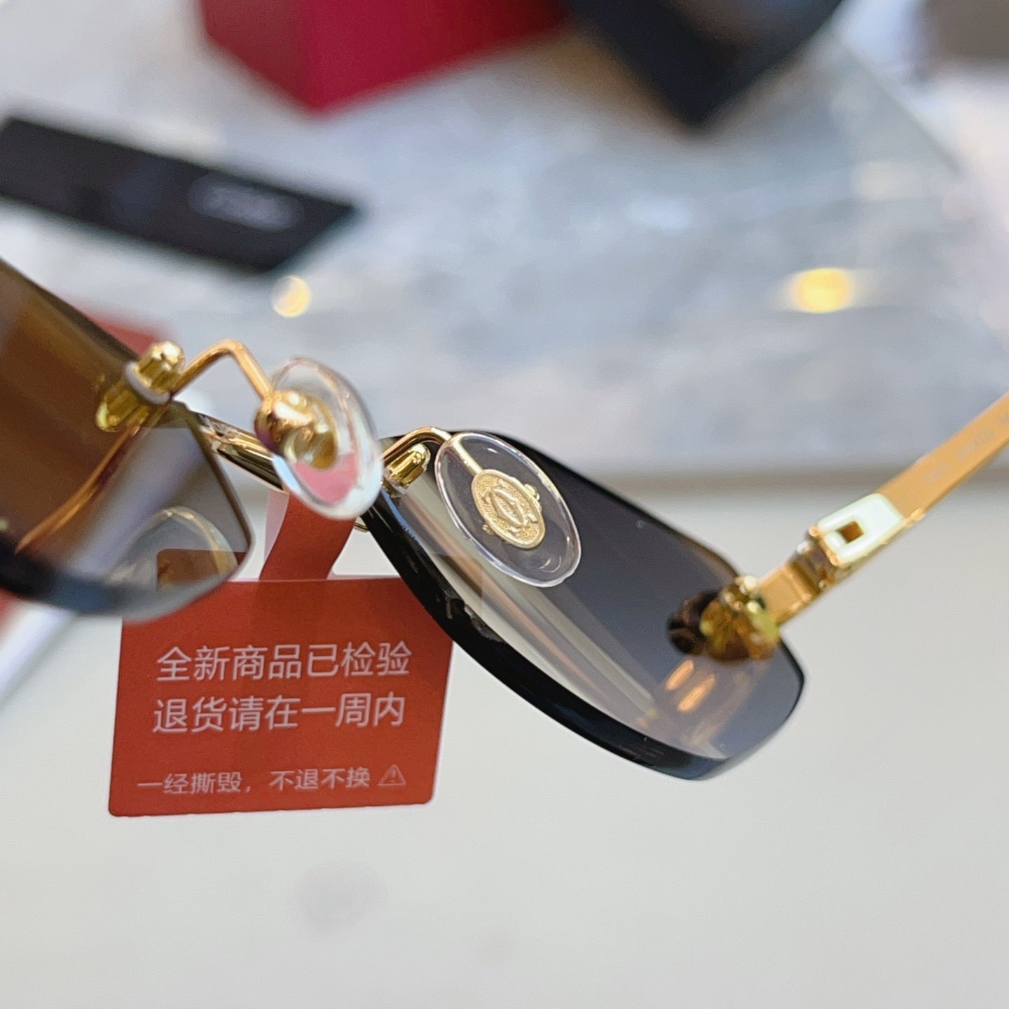 Cartier CT0433S Fashion Red Lens Sunglasses for Men & Women - 415939 - detail image 6