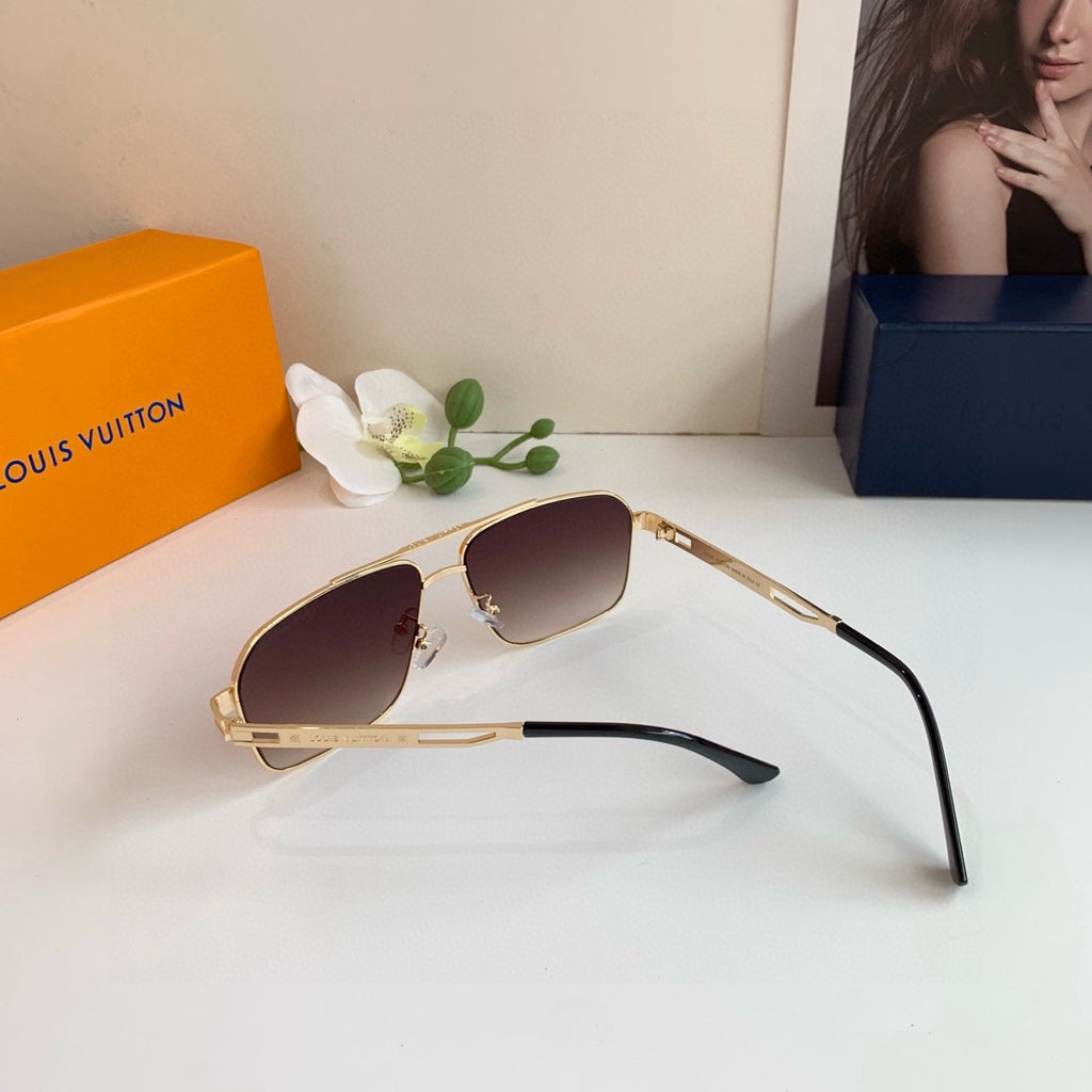 Louis Vuitton Metal Square Red Lens Sunglasses for Men & Women - 357749 - detail image 4