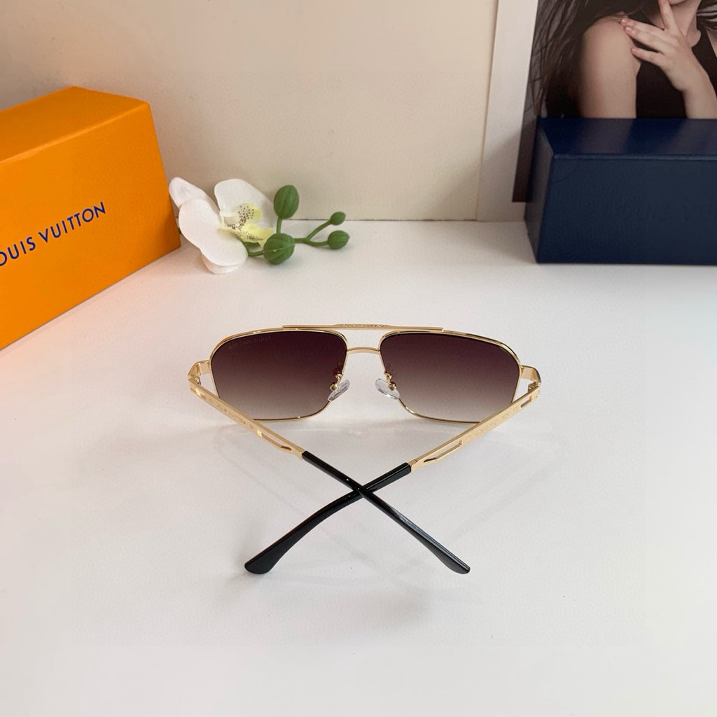 Louis Vuitton Metal Square Red Lens Sunglasses for Men & Women - 357749 - detail image 3