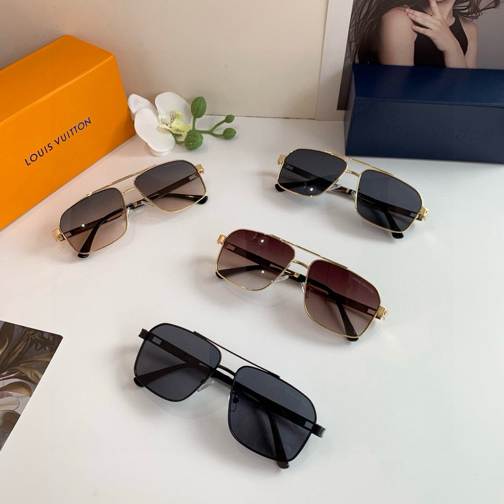 Louis Vuitton Metal Square Red Lens Sunglasses for Men & Women - 448612 - detail image 5