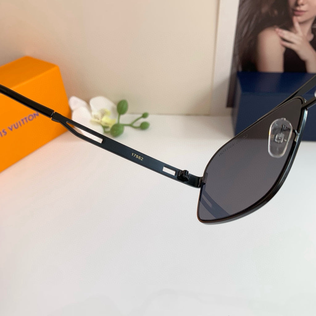 Louis Vuitton Metal Square Black Lens Sunglasses for Men & Women - 357750 - detail image 8