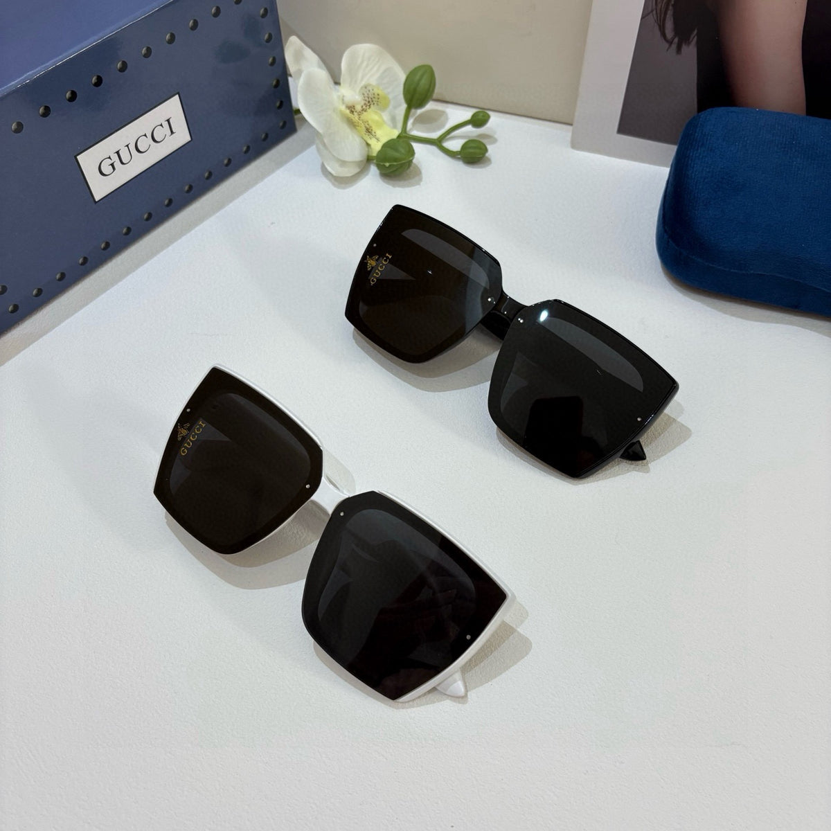 Gucci Oversized Black Lens Sunglasses for Men & Women - 448765 - detail image 2