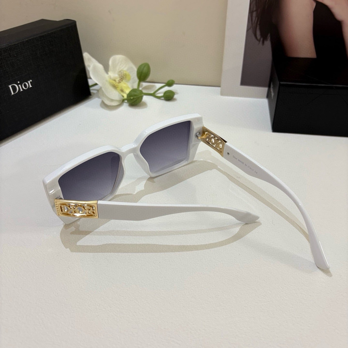 Dior Square Gray Lens Sunglasses for Men & Women - 371967 - detail image 3
