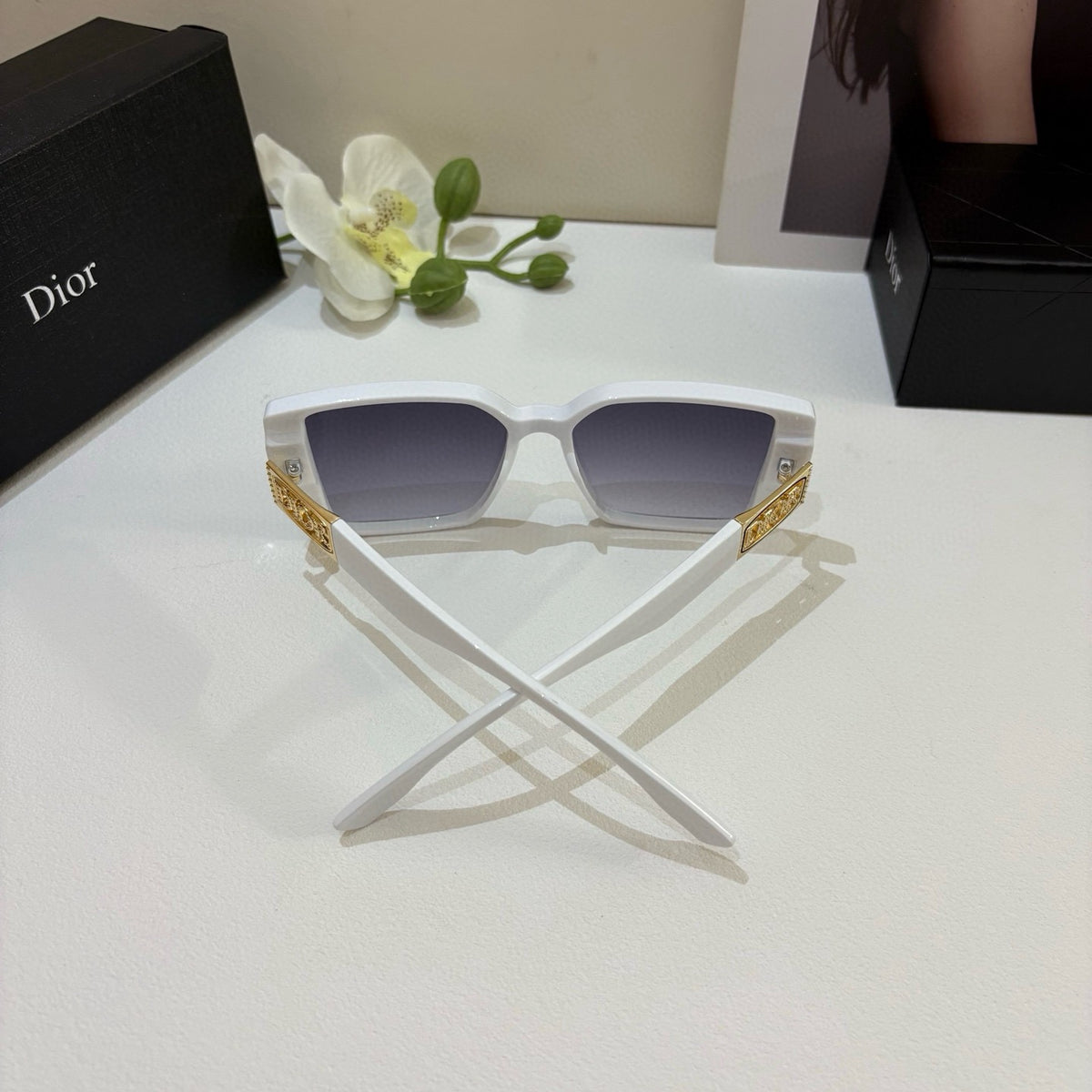 Dior Square Gray Lens Sunglasses for Men & Women - 449176