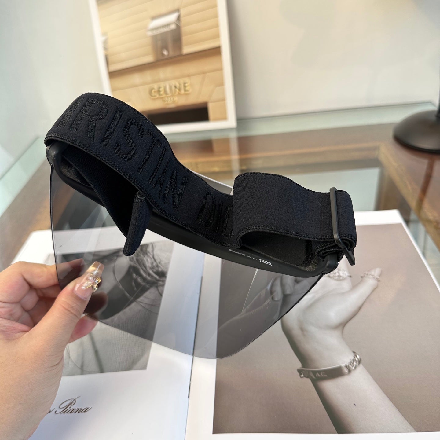 Dior Fashion Black Sun Visor for Men & Women - 132412 - detail image 2