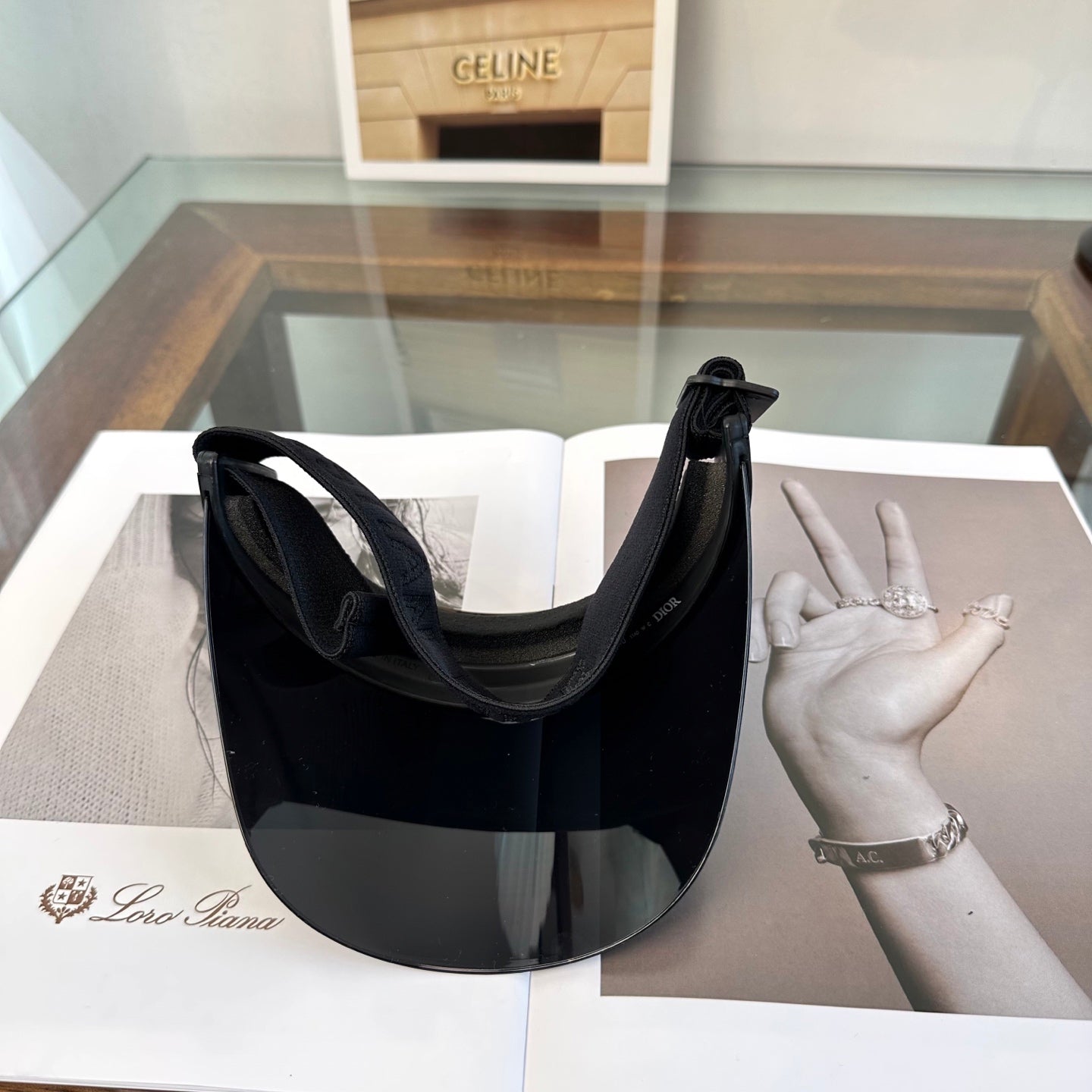 Dior Fashion Black Sun Visor for Men & Women - 132413 - detail image 3