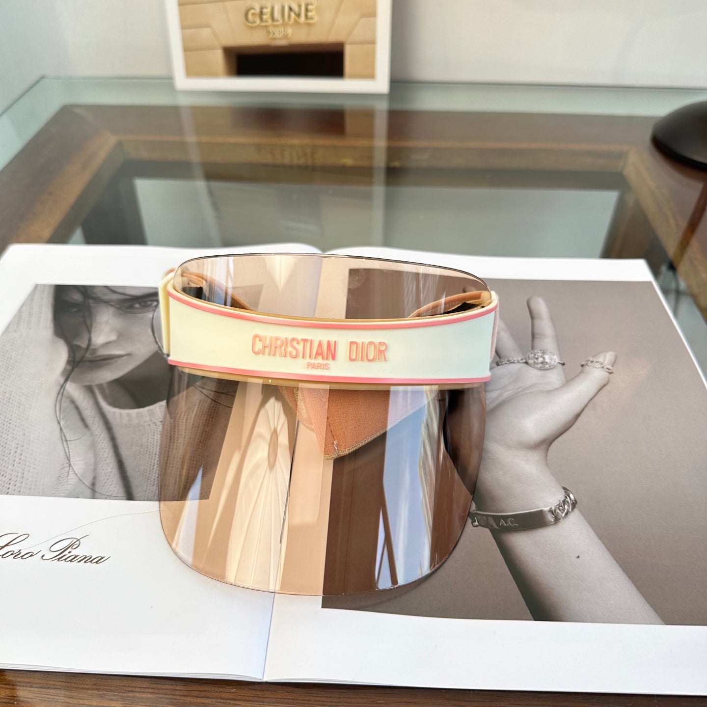 Dior Fashion Silver Sun Visor for Men & Women - 132414 - detail image 2