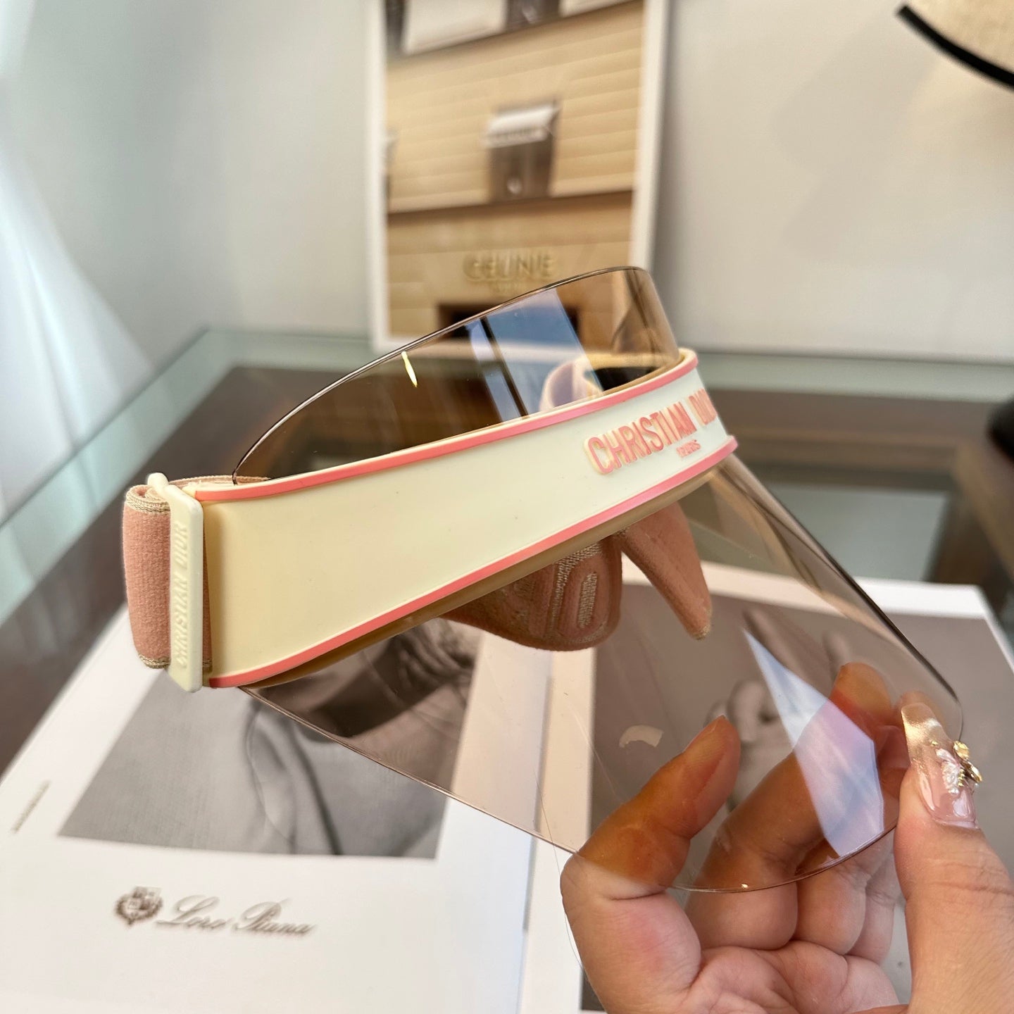 Dior Fashion Silver Sun Visor for Men & Women - 132414 - detail image 8