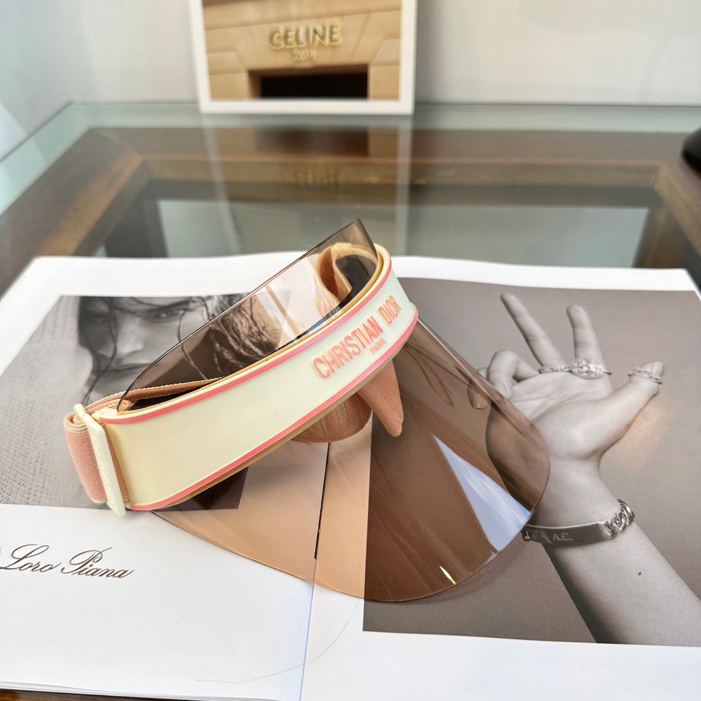 Dior Fashion Silver Sun Visor for Men & Women - 132414 - detail image 4