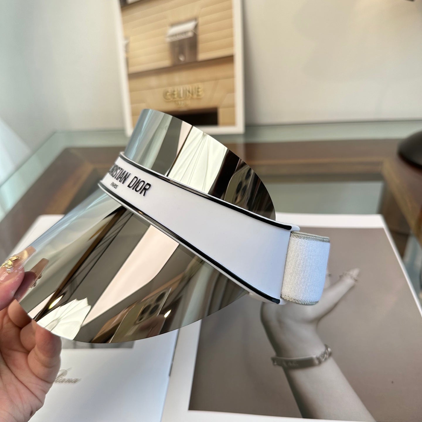 Dior Fashion Gray Sun Visor for Men & Women - 132415 - detail image 6