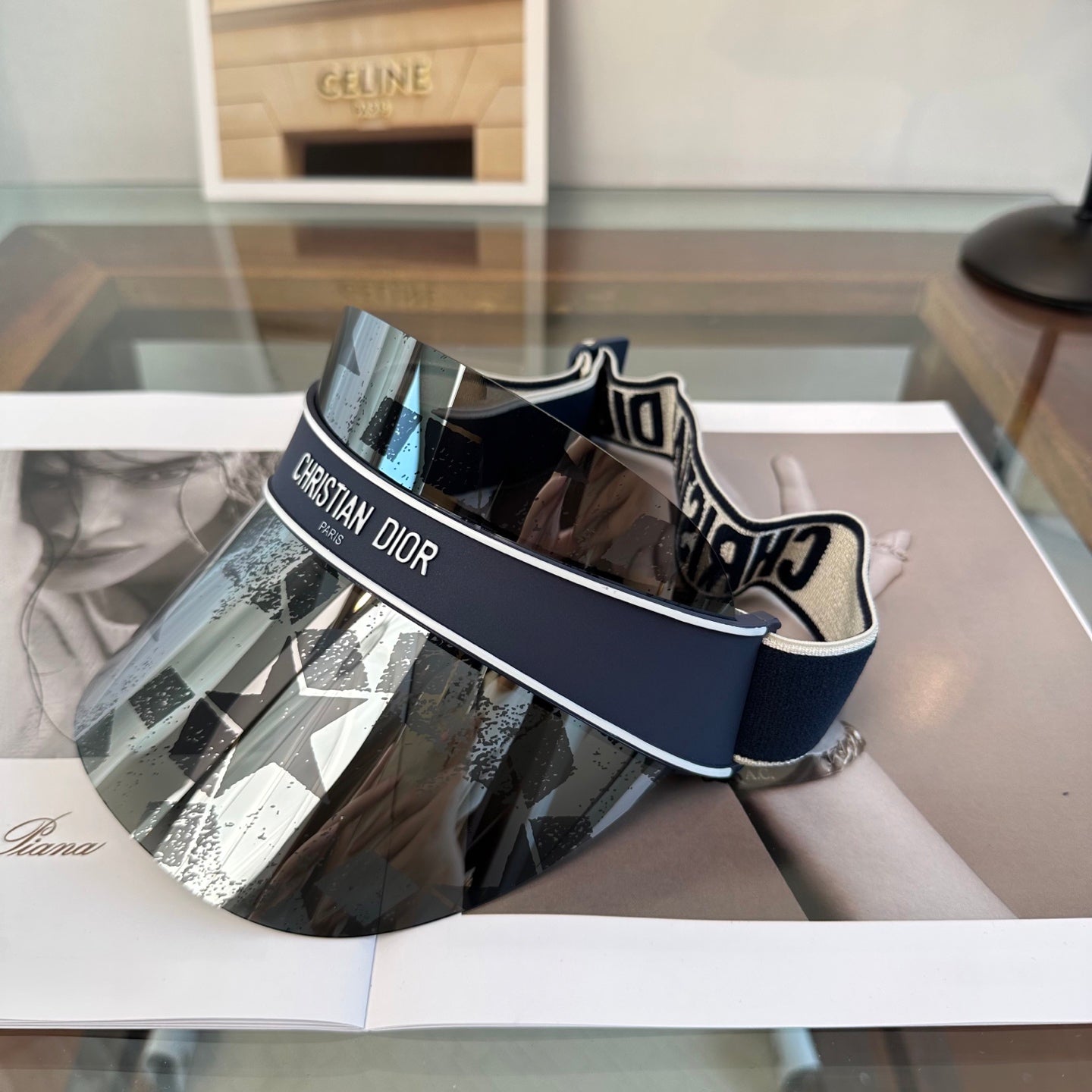 Dior Fashion Black Sun Visor for Men & Women - 132417 - detail image 2