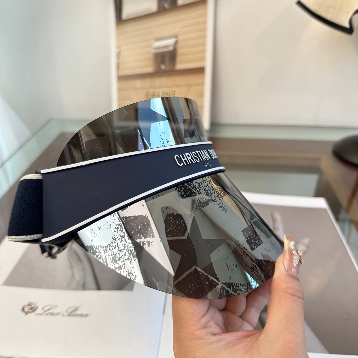 Dior Fashion Black Sun Visor for Men & Women - 431722 - detail image 7