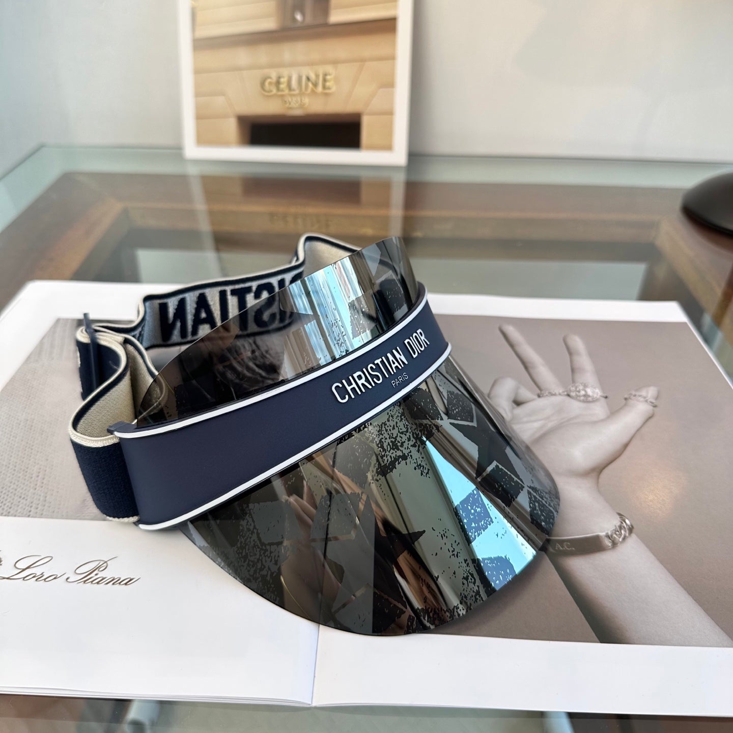 Dior Fashion Black Sun Visor for Men & Women - 132417 - detail image 3