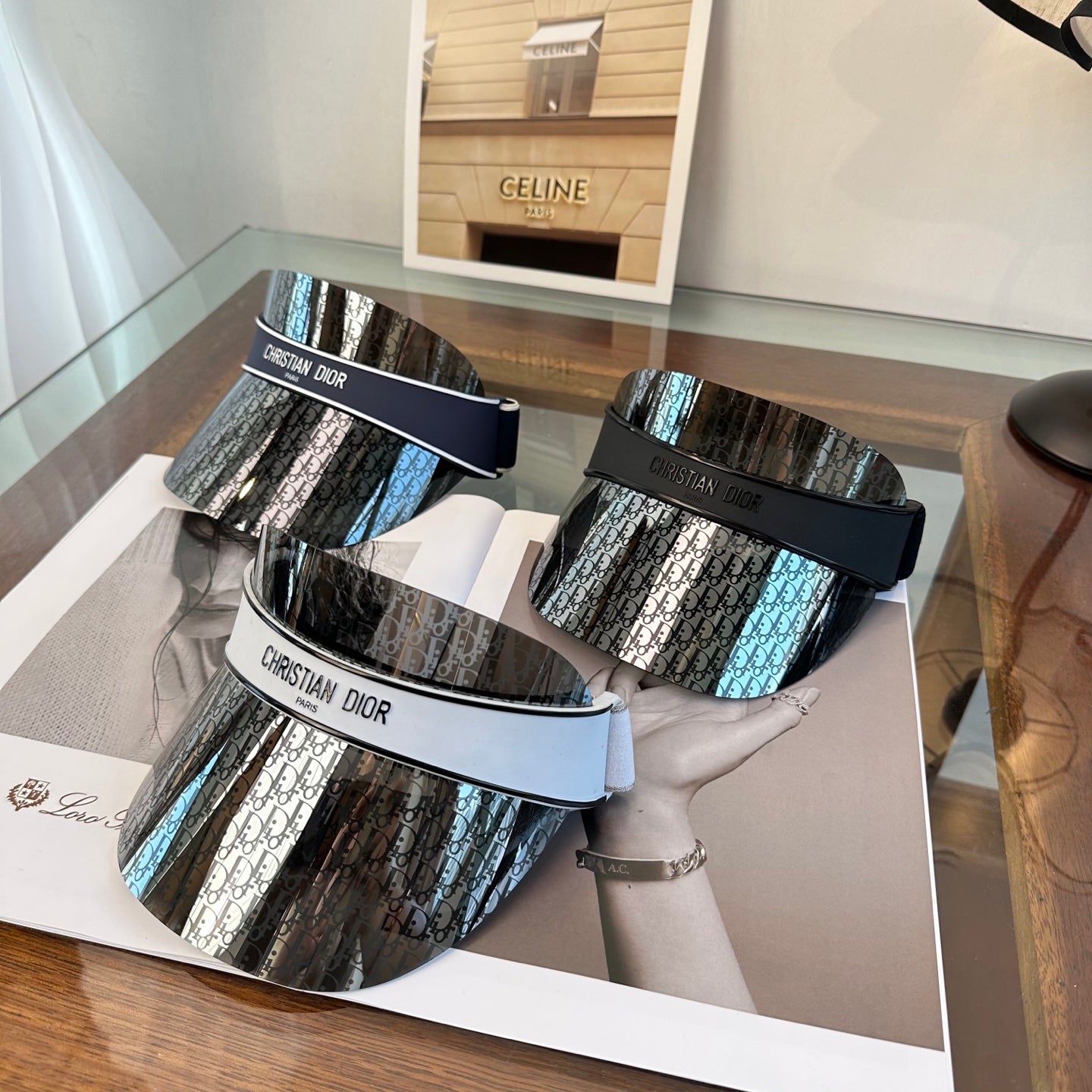 Dior Fashion Gray Sun Visor for Men & Women