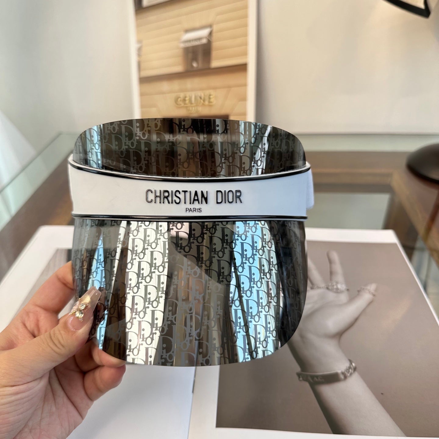Dior Fashion Gray Sun Visor for Men & Women - detail image 5