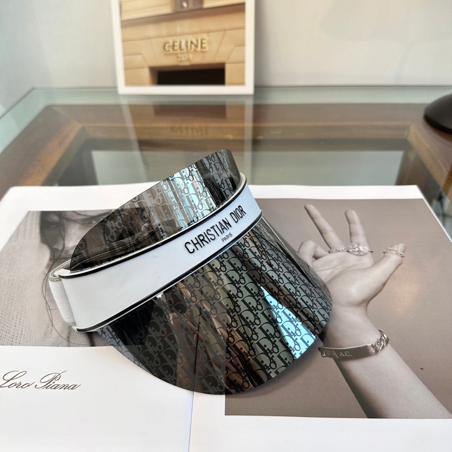 Dior Fashion Gray Sun Visor for Men & Women - detail image 4