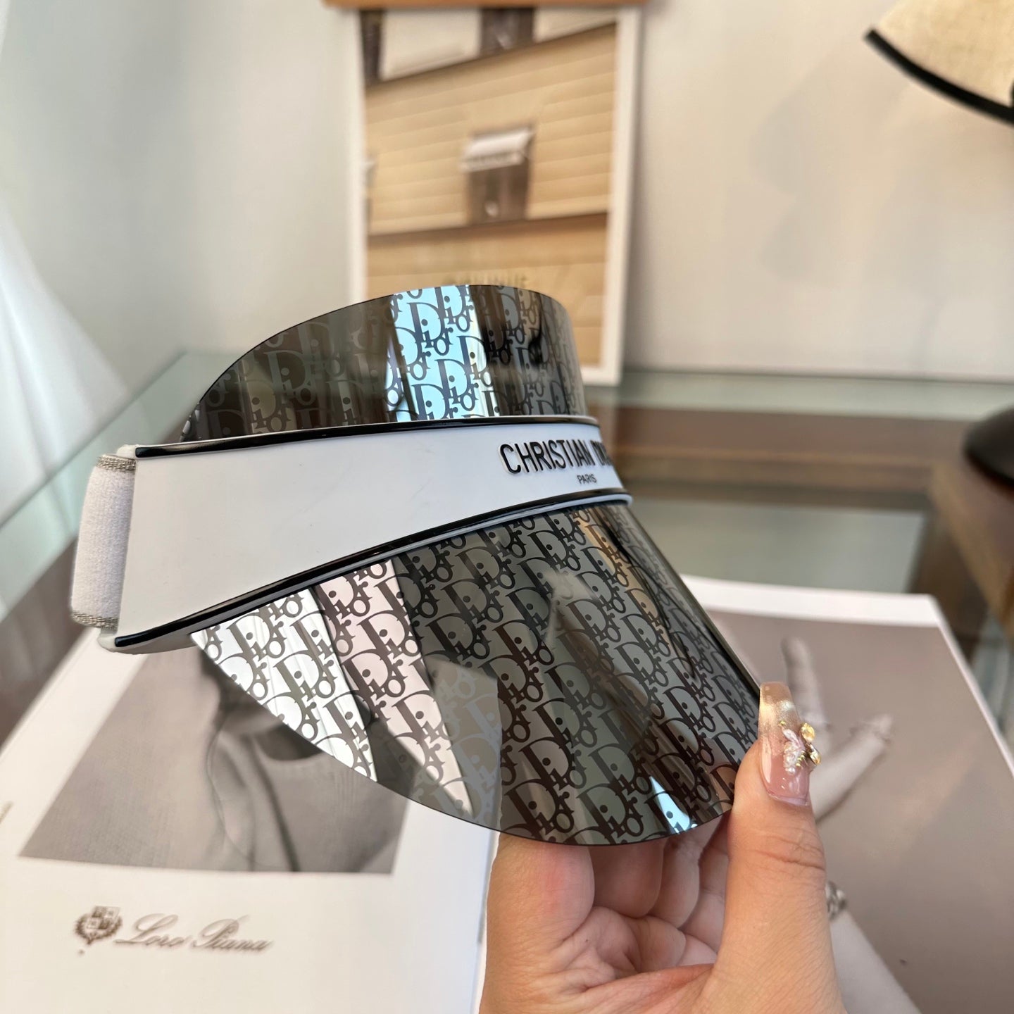 Dior Fashion Gray Sun Visor for Men & Women - 431724 - detail image 8