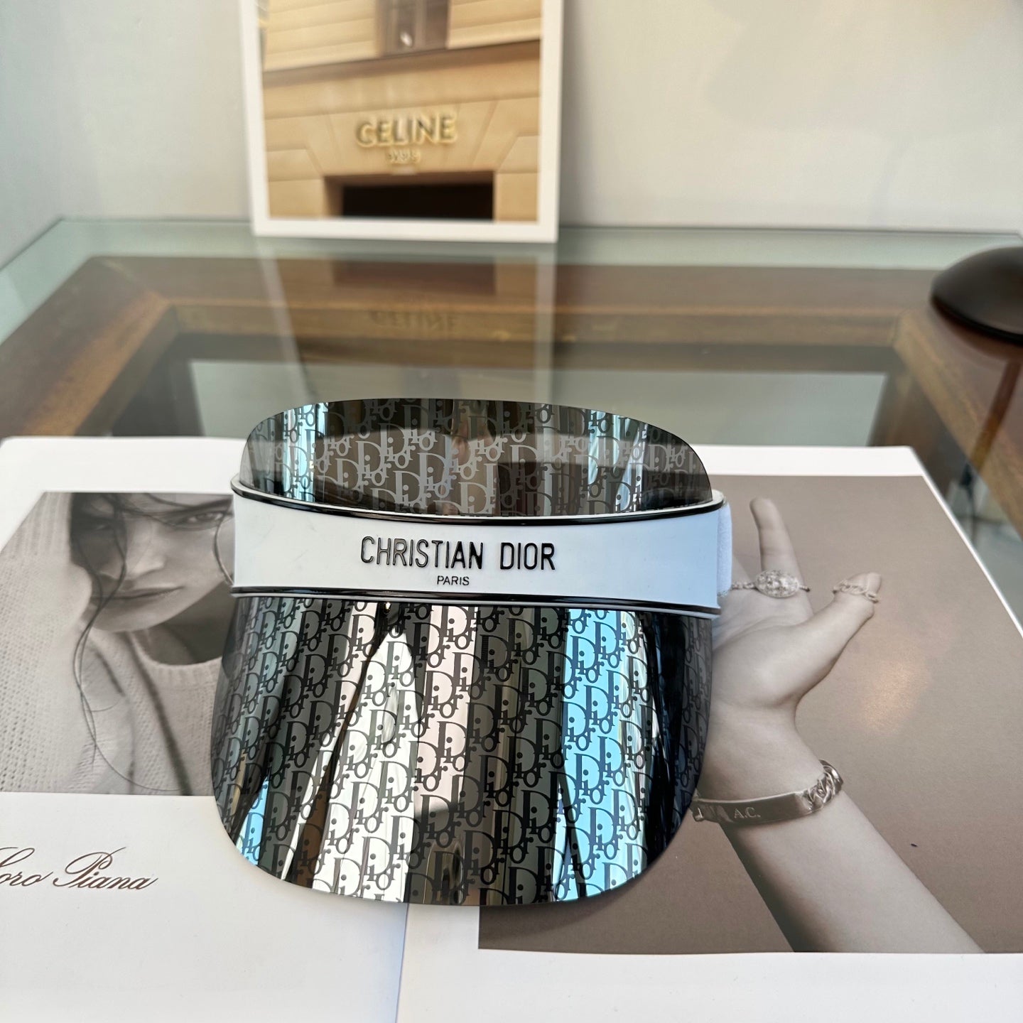 Dior Fashion Gray Sun Visor for Men & Women - detail image 2