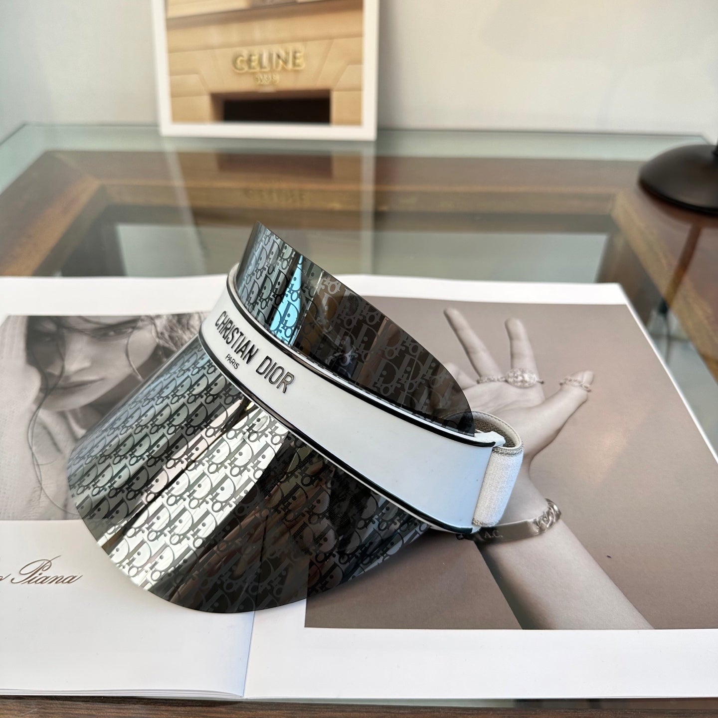 Dior Fashion Gray Sun Visor for Men & Women - 132419 - detail image 3