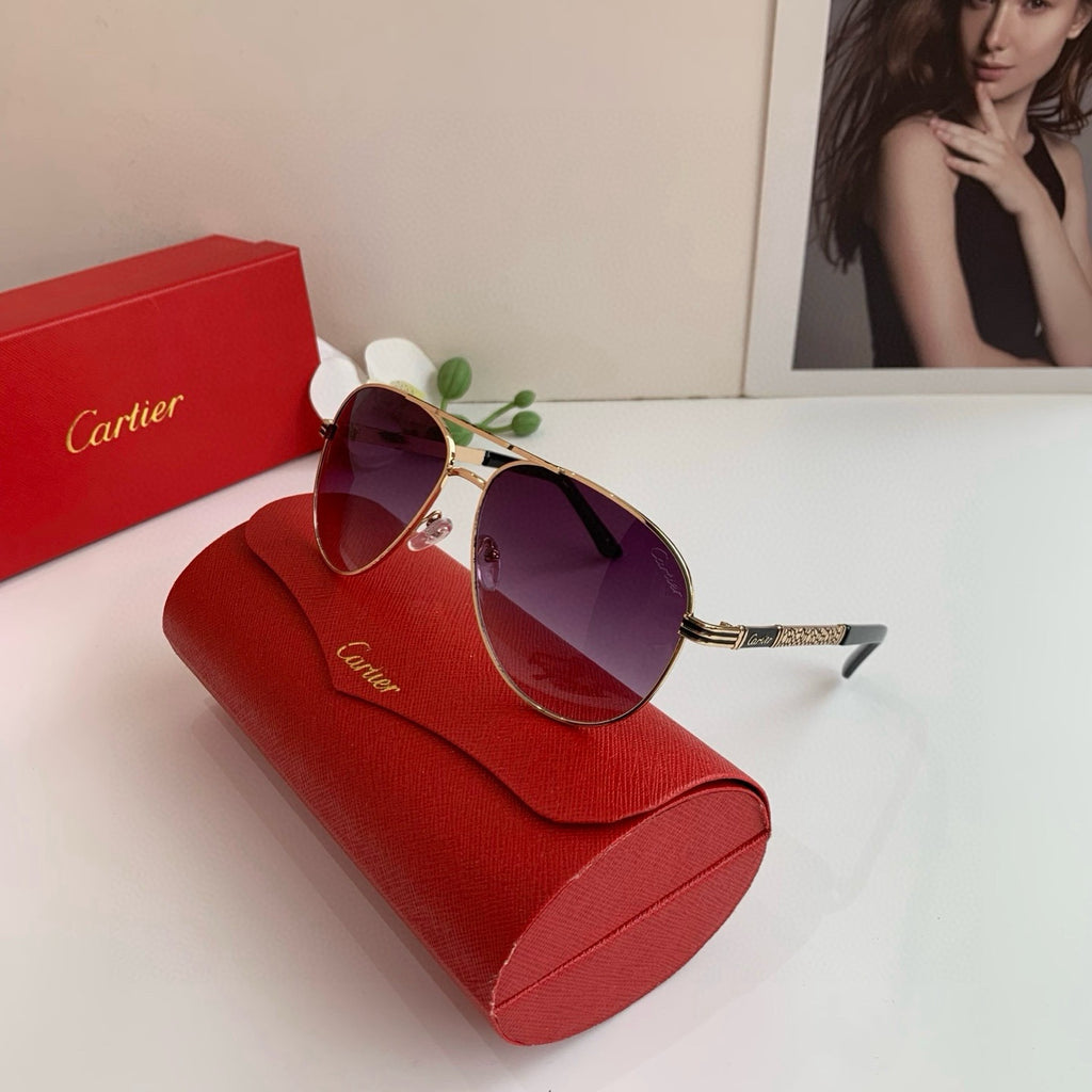 Cartier Aviator Purple Lens Sunglasses for Men & Women - detail image 2